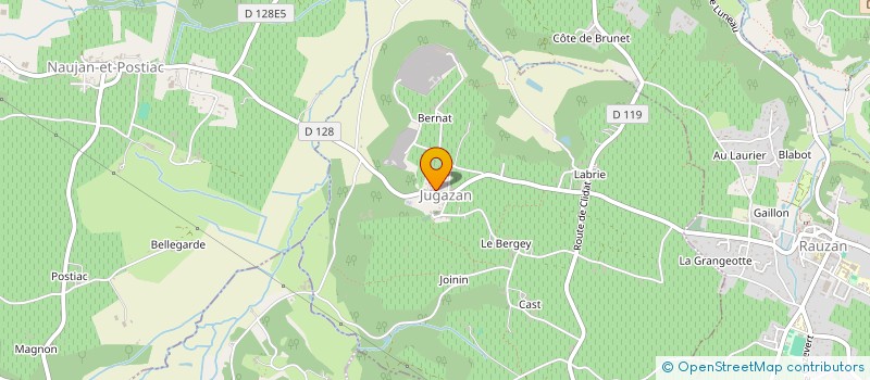 localisation de l'entreprise ASSOCIATION COMMUNALE DE CHASSE AGREEE DE JUGAZAN  JUGAZAN