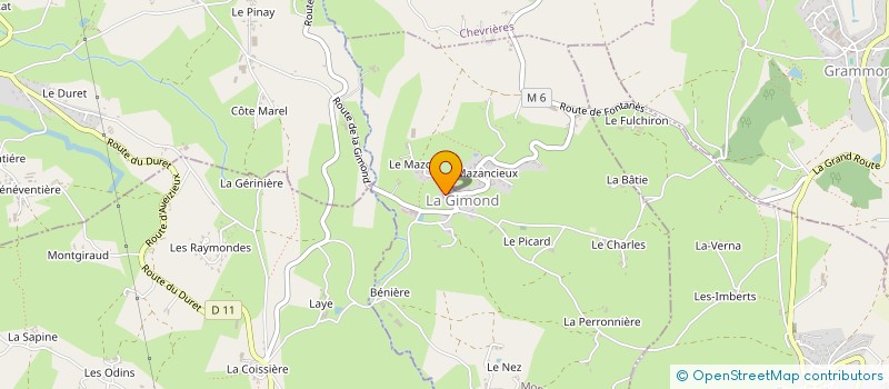 localisation de l'entreprise ASSOCIATION COMMUNALE DE CHASSE AGREEE DE LA GIMOND  LA GIMOND