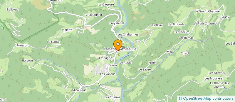localisation de l'entreprise ASSOCIATION COMMUNALE DE CHASSE AGREEE DE LABATIE D'ANDAURE  LABATIE-D'ANDAURE