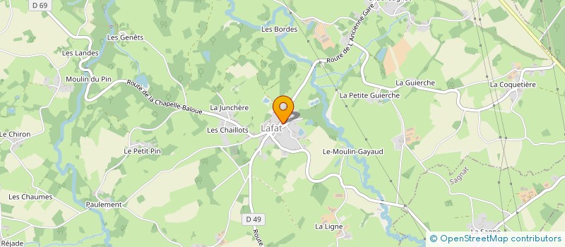 localisation de l'entreprise ASSOCIATION COMMUNALE DE CHASSE AGREEE DE LAFAT  LAFAT