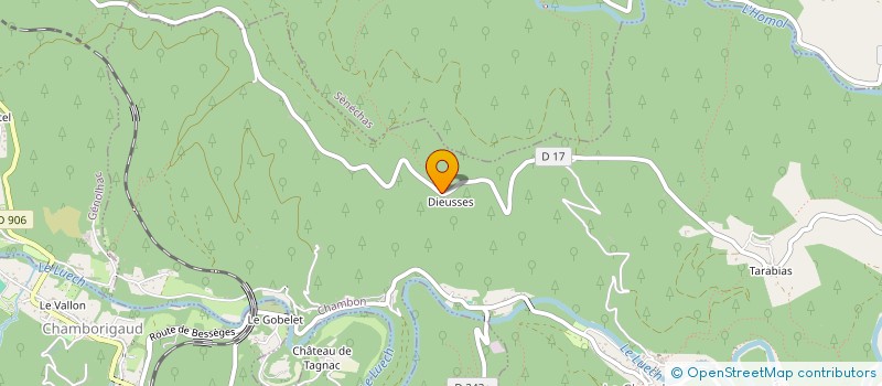 localisation de l'entreprise ASSOCIATION COMMUNALE DE CHASSE AGREEE DE LE CHAMBON  CHAMBON