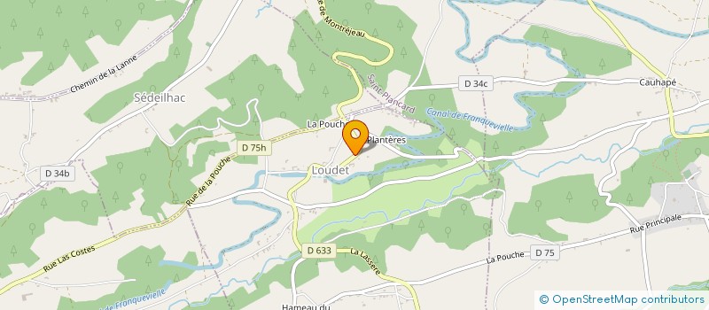 localisation de l'entreprise ASSOCIATION COMMUNALE DE CHASSE AGREEE DE LOUDET  LOUDET