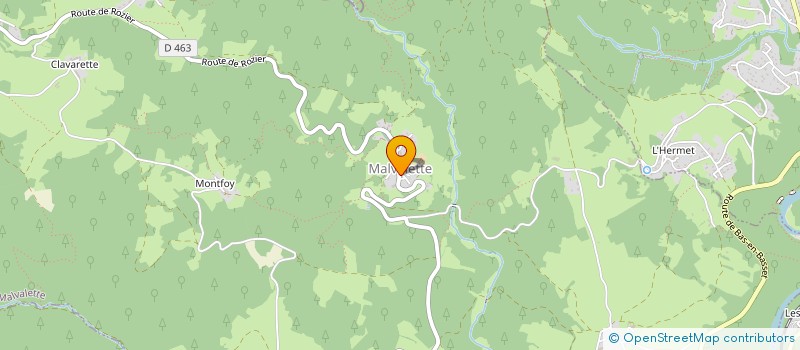 localisation de l'entreprise ASSOCIATION COMMUNALE DE CHASSE AGREEE DE MALVALETTE  MALVALETTE