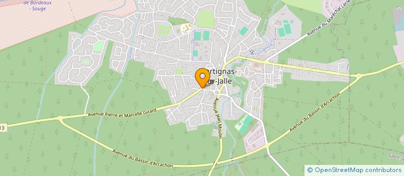 localisation de l'entreprise ASSOCIATION COMMUNALE DE CHASSE AGREEE DE MARTIGNAS SUR JALLES  MARTIGNAS-SUR-JALLE