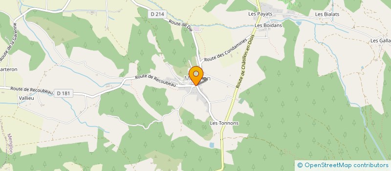 localisation de l'entreprise ASSOCIATION COMMUNALE DE CHASSE AGREEE DE MENGLON  MENGLON