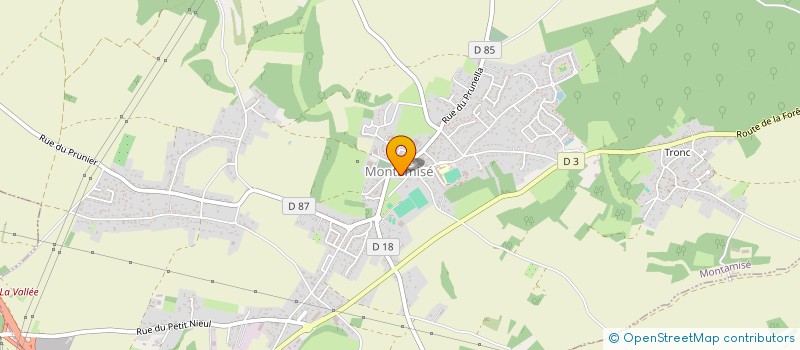 localisation de l'entreprise ASSOCIATION COMMUNALE DE CHASSE AGREEE DE MONTAMISE  MONTAMISE