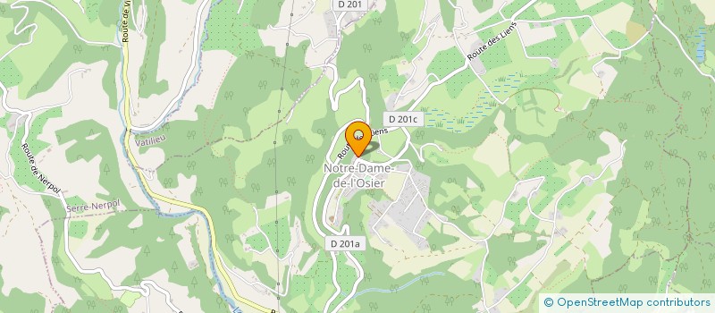 localisation de l'entreprise ASSOCIATION COMMUNALE DE CHASSE AGREEE DE NOTRE DAME DE L'OSIER  NOTRE-DAME-DE-L'OSIER