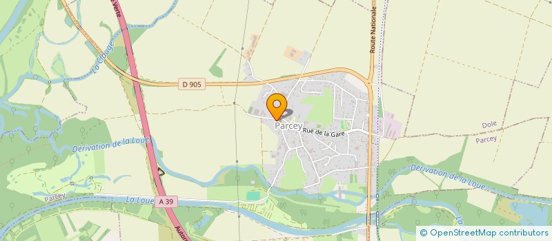 localisation de l'entreprise ASSOCIATION COMMUNALE DE CHASSE AGREEE DE PARCEY  PARCEY