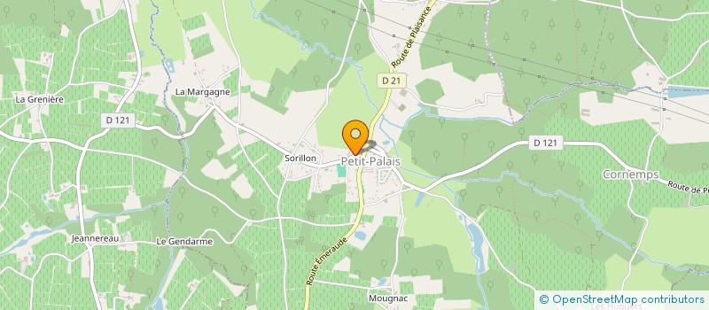 localisation de l'entreprise ASSOCIATION COMMUNALE DE CHASSE AGREEE DE PETIT PALAIS ET CORNEMPS  PETIT-PALAIS-ET-CORNEMPS