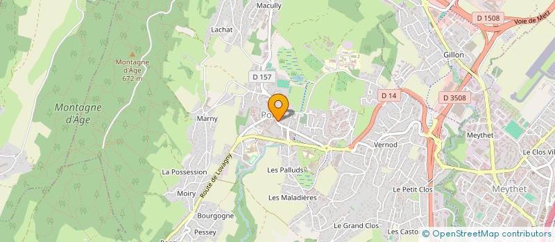 localisation de l'entreprise ASSOCIATION COMMUNALE DE CHASSE AGREEE DE POISY  POISY