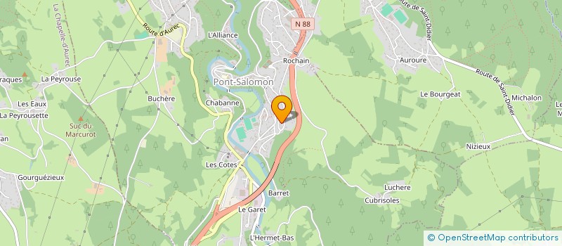 localisation de l'entreprise ASSOCIATION COMMUNALE DE CHASSE AGREEE DE PONT-SALOMON  PONT-SALOMON