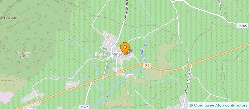 localisation de l'entreprise ASSOCIATION COMMUNALE DE CHASSE AGREEE DE POUZOLS MINERVOIS  POUZOLS-MINERVOIS
