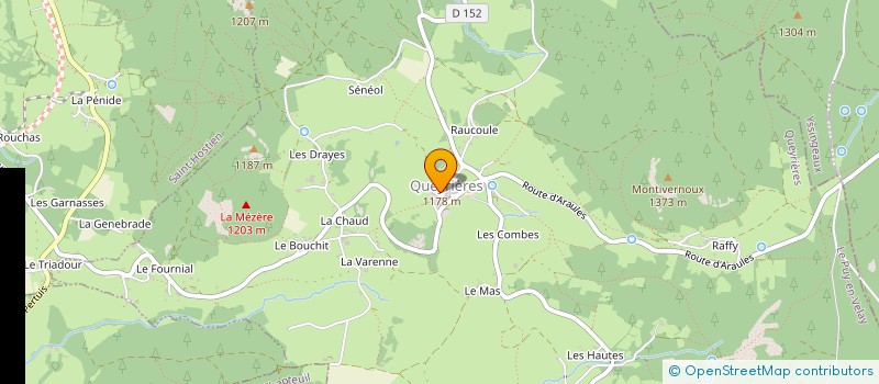 localisation de l'entreprise ASSOCIATION COMMUNALE DE CHASSE AGREEE DE QUEYRIERES  QUEYRIERES