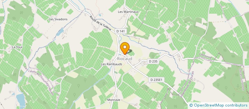 localisation de l'entreprise ASSOCIATION COMMUNALE DE CHASSE AGREEE DE RIOCAUD  RIOCAUD