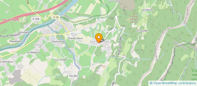 localisation de l'entreprise ASSOCIATION COMMUNALE DE CHASSE AGREEE DE SAINT-GERVAIS  SAINT-GERVAIS