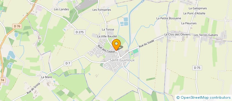 localisation de l'entreprise ASSOCIATION COMMUNALE DE CHASSE AGREEE DE SAINT GUINOUX  SAINT-GUINOUX