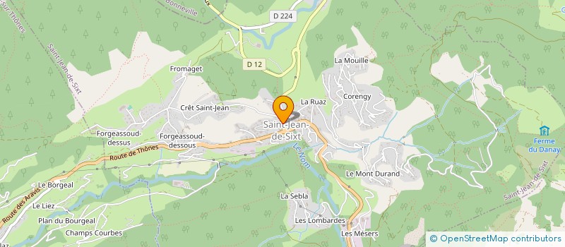 localisation de l'entreprise ASSOCIATION COMMUNALE DE CHASSE AGREEE DE SAINT JEAN DE SIXT  SAINT-JEAN-DE-SIXT