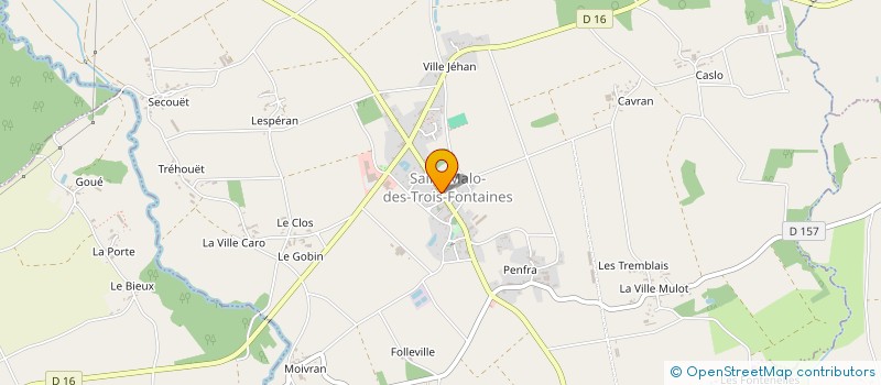 localisation de l'entreprise ASSOCIATION COMMUNALE DE CHASSE AGREEE DE SAINT MALO DES 3 FONTAINES  SAINT-MALO-DES-TROIS-FONTAINES