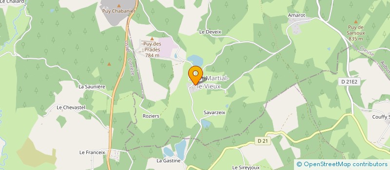 localisation de l'entreprise ASSOCIATION COMMUNALE DE CHASSE AGREEE DE SAINT-MARTIAL-LE-VIEUX à SAINT-MARTIAL-LE-VIEUX
