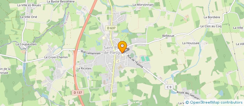 localisation de l'entreprise ASSOCIATION COMMUNALE DE CHASSE AGREEE DE SAINT PIERRE DE PLESGUEN  MESNIL-ROC'H