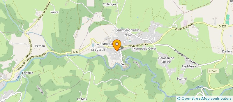 localisation de l'entreprise ASSOCIATION COMMUNALE DE CHASSE AGREEE DE SAINT-ROMAIN D'AY  SAINT-ROMAIN-D'AY