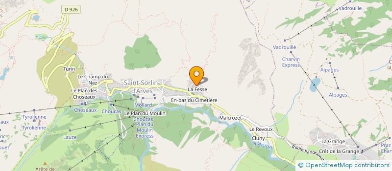 localisation de l'entreprise ASSOCIATION COMMUNALE DE CHASSE AGREEE DE SAINT-SORLIN-D'ARVES  SAINT-SORLIN-D'ARVES