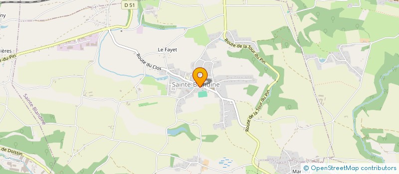 localisation de l'entreprise ASSOCIATION COMMUNALE DE CHASSE AGREEE DE SAINTE BLANDINE  SAINTE-BLANDINE