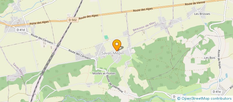 localisation de l'entreprise ASSOCIATION COMMUNALE DE CHASSE AGREEE  DE SAVAS MEPIN.  SAVAS-MEPIN