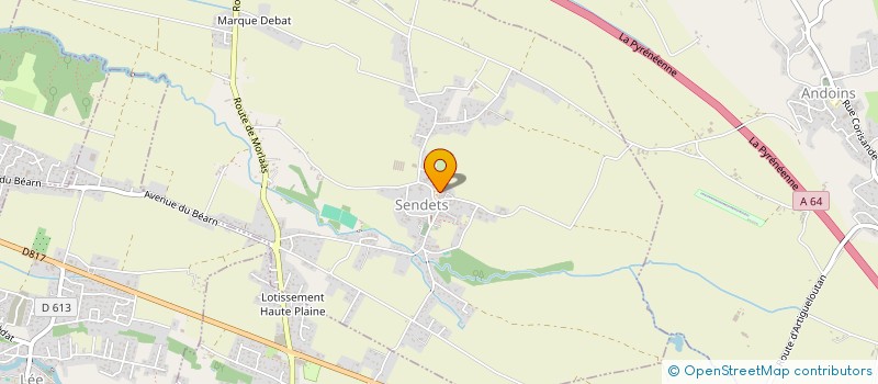 localisation de l'entreprise ASSOCIATION COMMUNALE DE CHASSE AGREEE DE SENDETS  SENDETS