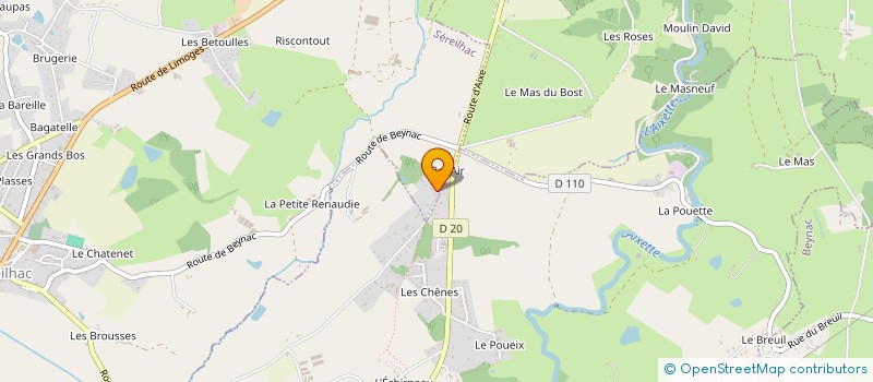 localisation de l'entreprise ASSOCIATION COMMUNALE DE CHASSE AGREEE DE SEREILHAC à SEREILHAC