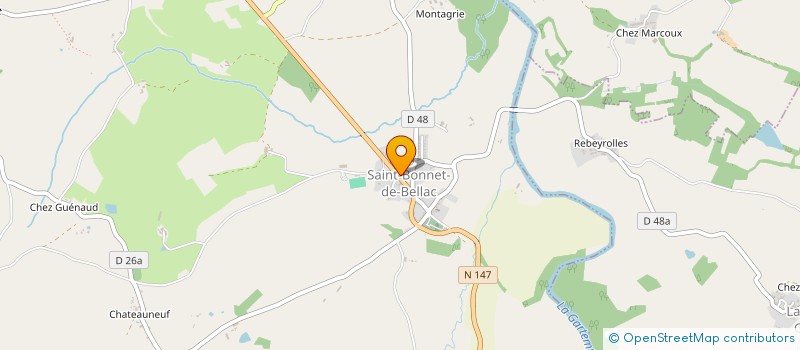 localisation de l'entreprise ASSOCIATION COMMUNALE DE CHASSE AGREEE DE ST BONNET DE BELLAC  SAINT-BONNET-DE-BELLAC