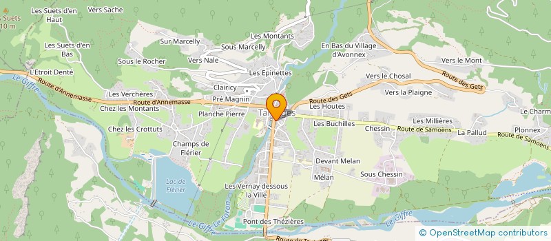 localisation de l'entreprise ASSOCIATION COMMUNALE DE CHASSE AGREEE DE TANINGES  TANINGES