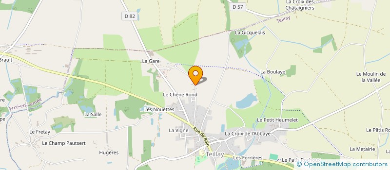 localisation de l'entreprise ASSOCIATION COMMUNALE DE CHASSE AGREEE DE TEILLAY  TEILLAY