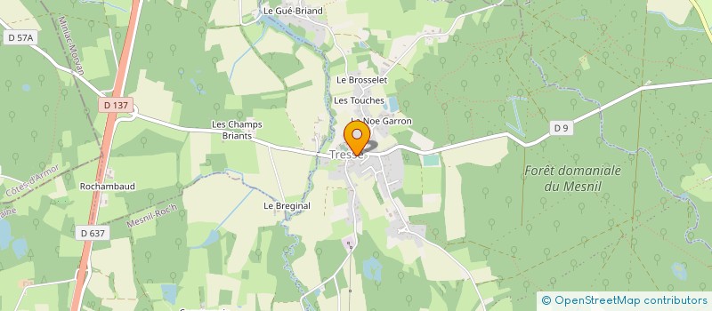 localisation de l'entreprise ASSOCIATION COMMUNALE DE CHASSE AGREEE DE TRESSE  MESNIL-ROC'H