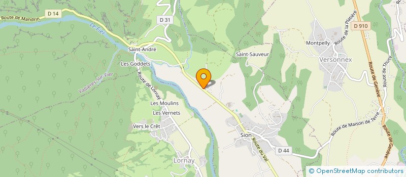 localisation de l'entreprise ASSOCIATION COMMUNALE DE CHASSE AGREEE DE VAL DE FIER  VALLIERES-SUR-FIER