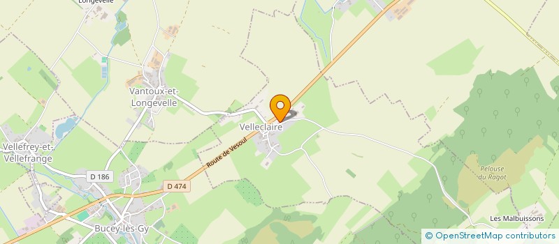 localisation de l'entreprise ASSOCIATION COMMUNALE DE CHASSE AGREEE DE VELLECLAIRE  VELLECLAIRE