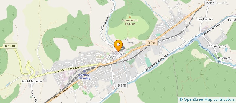 localisation de l'entreprise ASSOCIATION COMMUNALE DE CHASSE AGREEE DE VEYNES  VEYNES