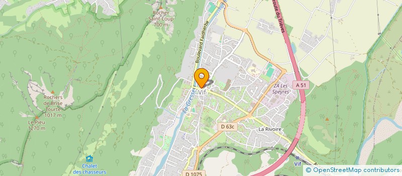 localisation de l'entreprise ASSOCIATION COMMUNALE DE CHASSE AGREEE DE VIF à VIF