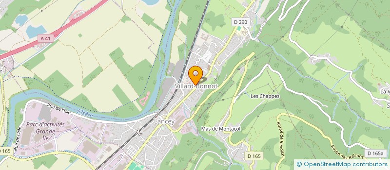localisation de l'entreprise ASSOCIATION COMMUNALE DE CHASSE AGREEE DE VILLARD-BONNOT  VILLARD-BONNOT