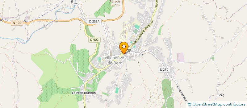 localisation de l'entreprise ASSOCIATION COMMUNALE DE CHASSE AGREEE DE VILLENEUVE-DE-BERG - ACCA  VILLENEUVE-DE-BERG