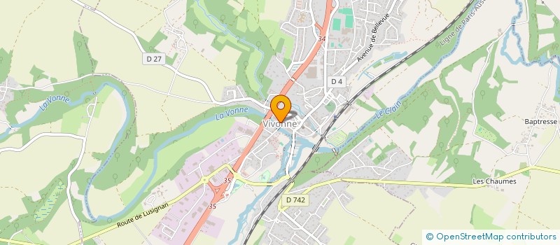 localisation de l'entreprise ASSOCIATION COMMUNALE DE CHASSE AGREEE DE VIVONNE  VIVONNE