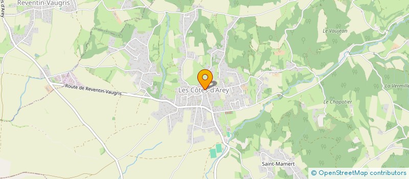 localisation de l'entreprise ASSOCIATION COMMUNALE DE CHASSE AGREEE DES COTES-D'AREY  LES COTES-D'AREY