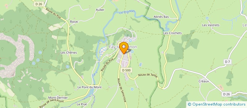 localisation de l'entreprise ASSOCIATION COMMUNALE DE CHASSE AGREEE DES VASTRES  LES   VASTRES