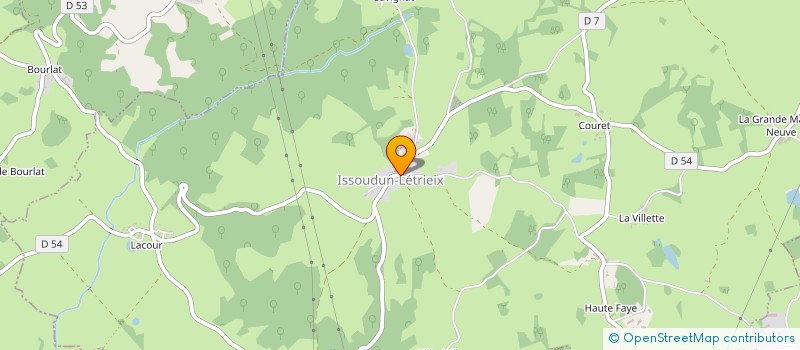 localisation de l'entreprise ASSOCIATION COMMUNALE DE CHASSE AGREEE ISSOUDUN LETRIEIX  ISSOUDUN-LETRIEIX