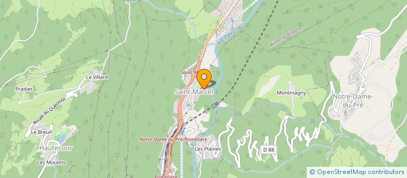 localisation de l'entreprise ASSOCIATION COMMUNALE DE CHASSE AGREEE 'LA DIANE DE BERMOND'  SAINT-MARCEL