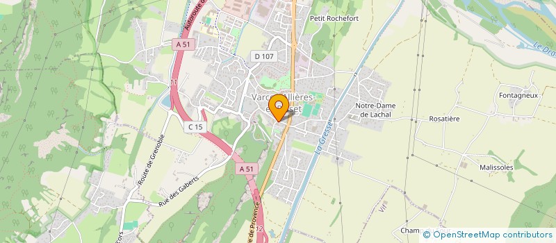 localisation de l'entreprise ASSOCIATION COMMUNALE DE CHASSE AGREEE LA SAINT-HUBERT DE CHAMP-SUR-DRAC  CHAMP-SUR-DRAC