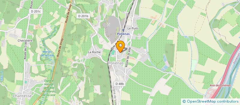 localisation de l'entreprise ASSOCIATION COMMUNALE DE CHASSE AGREEE LA SAINT HUBERT DE L'ALBENC  POLIENAS