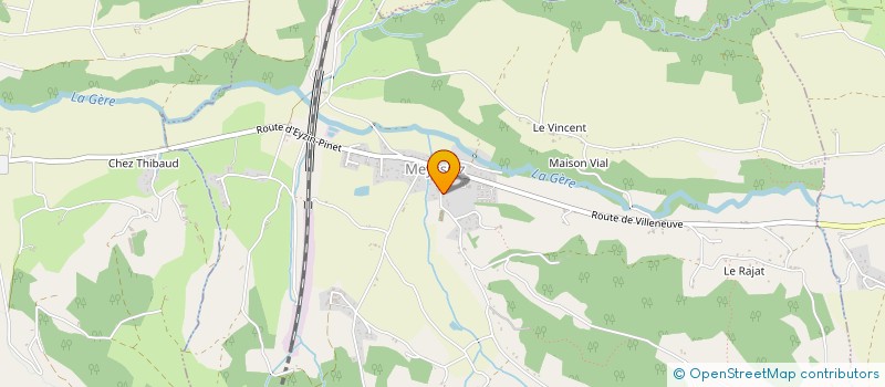 localisation de l'entreprise ASSOCIATION COMMUNALE DE CHASSE AGREEE  LA SAINT HUBERT DE MEYSSIEZ.  MEYSSIEZ