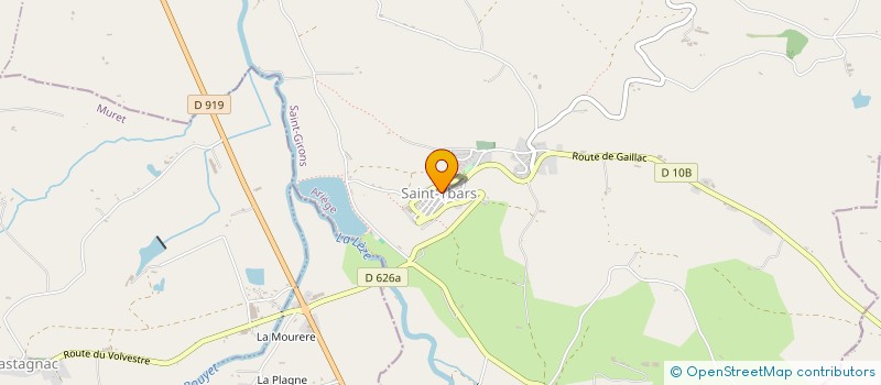 localisation de l'entreprise ASSOCIATION COMMUNALE DE CHASSE AGREEE, LE LIEVRE DE SAINT YBARS à SAINT-YBARS