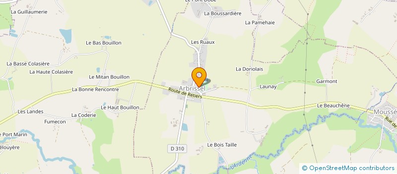 localisation de l'entreprise ASSOCIATION COMMUNALE DE CHASSE D'ARBRISSEL  ARBRISSEL